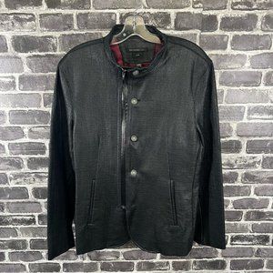 John Varvatos NWT faux leather cotton jacket
